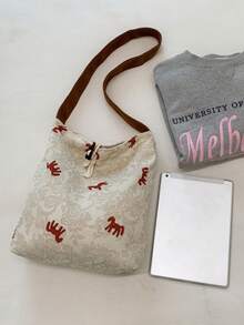 BAILEE A Stylish, Casual, Shoulder Bag Featuring Unique Animal Patterns With Horn Buckles. Great For Clothing Combinations And As A Gift Option. - Multicolor - View 11