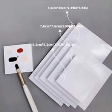 50/100pcs/Set Disposable Waterproof Nail Art Palette, With Thick Double-Sided Adhesive, 50 Sheets Per Book, For Painting, Mixing, Waterproof Color Mixing Paper Nail Tools, Also Suitable For DIY Resin Crafts And Watercolor Painting Material Selection.Markers, Art Supplies, Nail Supplies, Nail Tech Supply, - View 7