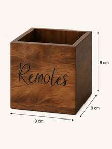 Warm Wooden Aesthetic Desktop Storage & Display Box, Nordic Style Wooden Remote Control Holder, Suitable For Organizing Air Conditioner Remotes, Essential Storage Rack For Coffee Table And Entryway, Create A Tidy Home - Multicolor - View 7