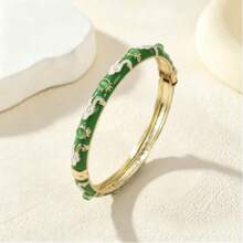 1pc Color Enamel Bangle, Solid Tone Cuff Bracelet, All-Match Ornament For Ladies - Fancy Bracelets - View 19