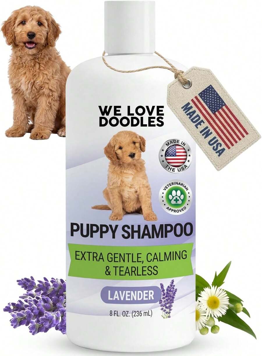 Puppy Shampoo &Amp; Conditioner | Made In USA | Tear Free | Best Shampoo For Puppies | Sensitive &Amp; Itchy Skin Wash | Oatmeal Bathing | Tearless, Lavender, 8oz [We Love Doodles] - ColorA - View 1