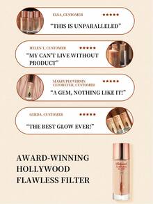 Charlotte Tilbury Holly Wood FlawlessFilter #4.5 中色調 30ml/1 Oz - | 多功能底妝前導 & 肌膚光澤提升 | 高光 | 輕盈遮瑕，光澤妝感 | 平滑肌膚，模糊瑕疵 | 增強肌膚光彩 - 4.5 Medium - 查看 5