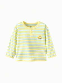 Balabala Infant Long Sleeve T-Shirt 2026 New Autumn Soft Base Layer Top, Cute Cartoon Comfortable Daily Wear For Baby And Toddler - Yellow Tone - View 1