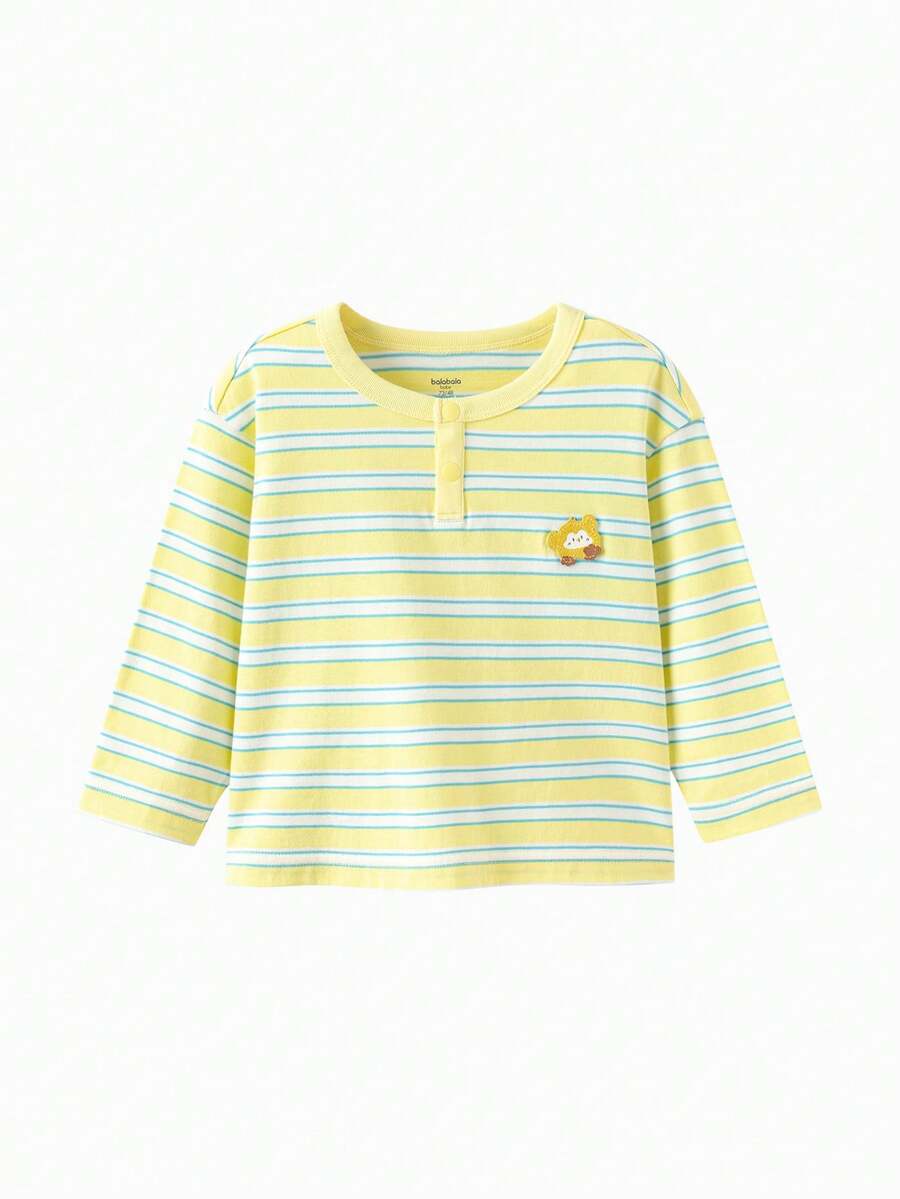 Balabala Infant Long Sleeve T-Shirt 2026 New Autumn Soft Base Layer Top, Cute Cartoon Comfortable Daily Wear For Baby And Toddler - Yellow Tone - View 1