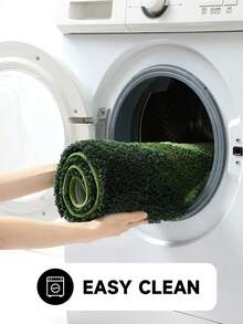 1pc Bathroom Floor Mat Carpet, Flocked Flocked Comfortable Foot Feel, Leaf Pattern, TPR Backing Non-Slip, Suitable For Kitchen, Outdoor, Indoor, Hallway, Bedroom, Living Room, Bedside, Easy To Clean Machine Washable Carpet, Bathroom Decor - Multicolor - View 6