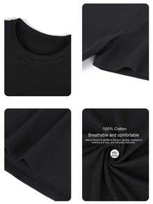 Nouveau t-shirt d'été à col rond avec motif DTMF, à manches courtes, t-shirt polyvalent décontracté pour femmes, style urbain, simple et amusant, vêtement sportif rétro Y2K, tenue tendance pour l - Noir - Voir 2