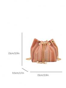 Dedoo Women's Minimalist Chain Zebra Print Crossbody Bag - Orange - View 3