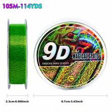 YACUMA Color Changing Invisible Spot Line 105M-114yds Fluorocarbon Coated High Wear Resistance Strong Tension Fishing Line Suitable For Freshwater And Saltwater Fishing - Green - View 4