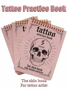 New Tattoo Practice Skin Notebook, Each Book Contains 10 Pieces Of Silicone Tattoo Practice Skin, Suitable For Various Tattoo Practice Styles, Perfect Tattoo Gift For Tattoo Beginners And Tattoo Enthusiasts - Dusty Pink - View 3