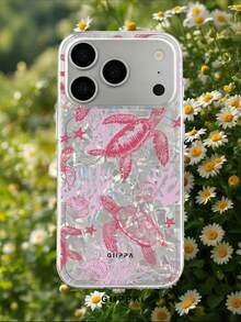 GIIPPA 1件海洋混色圖案設計手機殼，適用於Phone 17 Pro Max，兼容Phone 16 Pro Max、15 Pro Max、14 Pro Max，韓式高端時尚趣味手機殼，兼容11/12/13/14/15/145 Pro Max Plus，優雅設計適合男女，送給女友的完美禮物，適用於聖誕節、情人節、復活節、婚禮季和生日！ - 粉色 - 查看 9