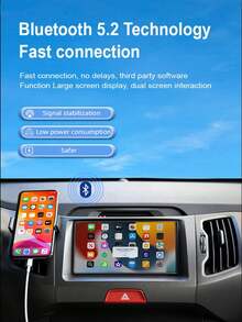 Adaptador CarPlay con cable a inalámbrico, convertidor inalámbrico Android Auto y Apple CarPlay, receptor de conexión USB para automóvil plug-and-play, compatible con vehículos con CarPlay con cable de fábrica - A - Ver 7