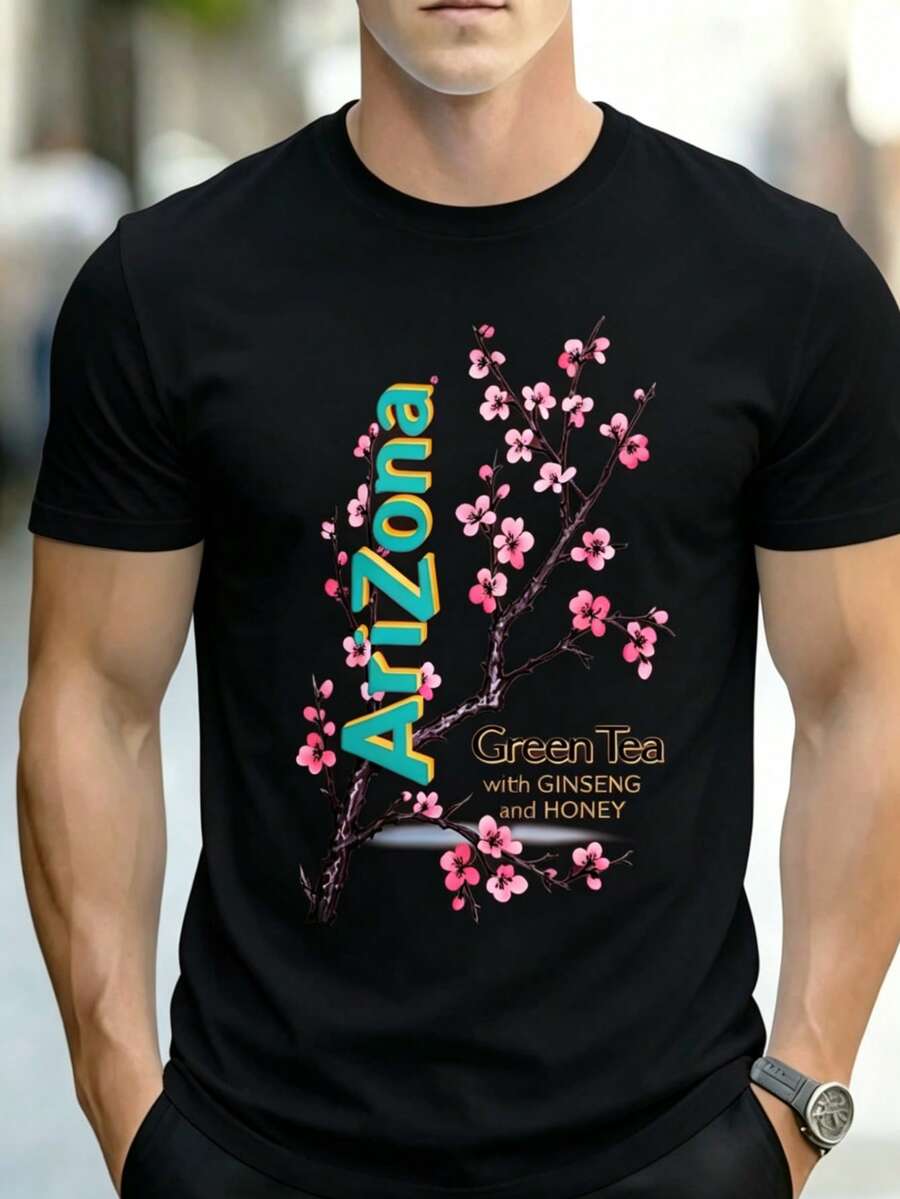 Men'S Tee Featuring Arizona Green Tea Design - 2026 Everyday Apparel BK5M - Black - View 1