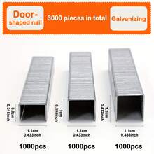 1000入/3000入 重型釘槍釘 0.31/0.39/0.47英吋 8/10/12mm，適用於木工、家具、DIY手工項目 - 8mm(1000pcs) - 查看 6