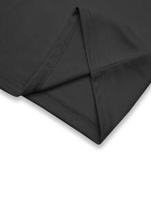 Men's Minimalist Letter Print Short Sleeve Casual T-Shirt, Summer Holiday Style - Black - View 11
