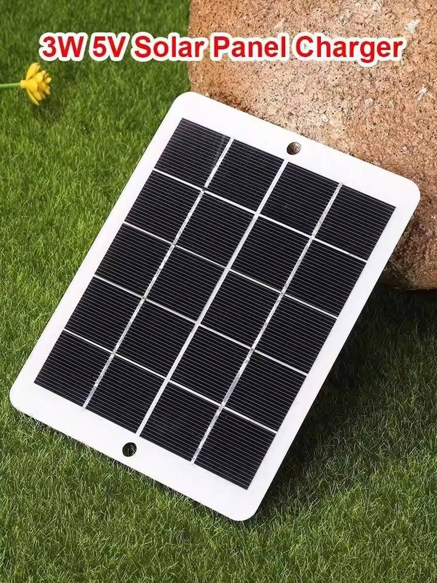 1pc Portable 2W 5V USB Solar Panel Charger, Lightweight Mini Monocrystalline Solar Power Panel For Outdoor Camping Phone Small Electronics - Solar Whiteboard - View 1