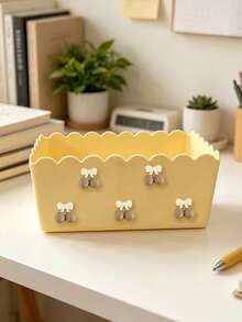 Cherry Storage Box, Cherry Storage Box, Cosmetic Organizer, Student Desk Stationery Organizer, Home Miscellaneous Storage Basket, Suitable For Home, Office, Kitchen, Bedroom Vanity, Daily Essentials, Suitable For Home, Restaurant, Living Room Decoration, Vanity, Durable Plastic, Wedding Bride Gift, Mother's Day Gift, Birthday Gift, Holiday Souvenir, Back To School Gift, Graduation Gift - Multicolor - View 7