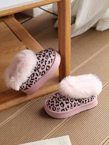1 Pair Girls' Winter Snow Boots, Cute Baby Boots For Kids - Pink - View 1