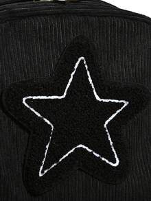 1 pieza Mochila casual con decoración de estrella & hueso Y2K, mochila escolar ligera de pana con cremallera, mochila casual de gran capacidad con múltiples bolsillos, adecuada para estudiantes/graduados/jóvenes, adecuada para regreso a la escuela/uso diario/compras/viajes cortos y actividades de ocio al aire libre - Multicolor - Ver 13