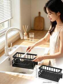 Rak Pengering Piring Wastafel, Rak Organizer Multifungsi, Rak Pengering dengan Gantungan Handuk dan Baki Tetes Otomatis, Menampung Spons Dapur, Cocok untuk Wastafel Dapur, Terbuat dari Baja Karbon Tahan Karat, Baja Tahan Karat, atau Plastik, Aksesoris Wastafel Dapur, Dapur, Ramadan, Hadiah, Perlengkapan Dapur, Aksesoris Kamar Mandi - MultiWarna - View 11