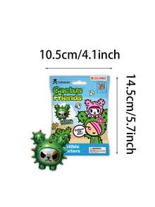 1 st Tokidoki officiellt licensierad Cactus Friends samlarblindpåse, söt kaktus-tecknad figur-hängsmycke, slumpmässigt enpack, överraskningspresent till födelsedag för samlare och Tokidoki-fans - Multifärgad - Visa 5