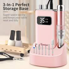 enniewi Electric Nail Drill, Portable Nail Drill Set, Equipped With A Rechargeable Base, Cordless Electric Nail Drill, Suitable For Removing Gel And Acrylic Nails, Home Salon Pedicure And Manicure Tool - Pink - View 8