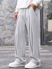 Men's Spring/Autumn Outdoor Sports Casual Pants, Multi-Functional Athletic Long Pants, Suitable For Daily Office, Running, Cycling, Gatherings - Light Grey - View 2