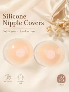Multi-Pack Invisible Nipple Covers, Seamless, Reusable, Breast Pads, Backless Dress Lingerie Accessories For Women - Multicolor - View 3