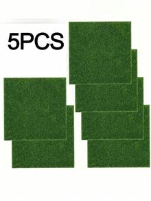 1/2/5pcs Mini Artificial Grass Lawn | Rectangular, Multi-Purpose Mini Garden Decor, Plastic Fairy Garden Carpet, Suitable For Dollhouse Decoration And Micro Landscape Arrangement, Bonsai Habitat And Outdoor Garden Decoration, Special Artificial Grass, Easy To Install, Can Be Used As Landscape Background - Multicolor - View 13