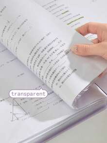 Carpeta de bolsillo transparente A4 para estudiantes, organizador de documentos de gran capacidad, esencial para la vuelta al colegio, bolsa de archivos multifuncional, bolsa de almacenamiento de exámenes, suministros de oficina, portacontratos - Una pieza - Ver 9