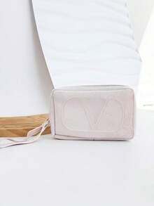 Valentino Pink Makeup Bag/Blue Cloud Pattern Bag - Pink Makeup Bag - View 5