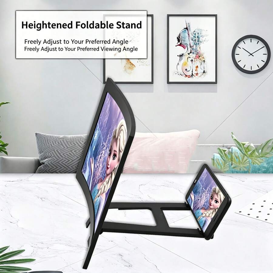 12-Inch/14-Inch L6 Curved Screen Mobile Phone Screen Magnifier, High-Definition Video Magnifier, Creative Desktop Stand, Wide Field Of View, High-Definition Projection, Low Radiation. - A - View 1