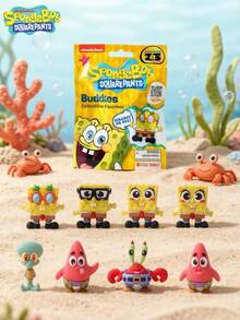 Nickelodeon 1/3pcs Nick SpongeBob SquarePants Official Licensed Blind Box Toy 3D Collectible Mini Anime Figure Random Style Suitable For Home Desktop Decoration And Fan Collection Ideal Surprise Gift For SpongeBob SquarePants Lovers - Multicolor - View 9
