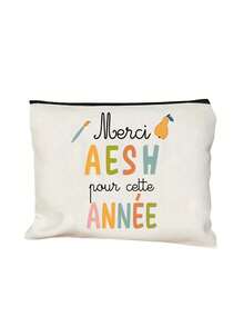 Bolsa de maquillaje con temática de profesora de francés, elegante regalo para el Día del Maestro, diseño de ilustración de corazón bilingüe francés-inglés "Gracias Maestro", regalo de aprecio para educadores, bolsa de almacenamiento de maquillaje estilo negro, bolsa de aseo portátil, adecuada para viajes, vacaciones, camping y uso al aire libre, regalo de aprecio para maestros, diseño creativo, bolsa de almacenamiento de aseo de viaje ligera unisex - regalo perfecto de graduación o elección creativa para el Día del Maestro. - Multicolor - Ver 12