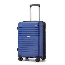 Carry On Suitcase Small 20 Inch Cabin Luggage Medium 24 Inch Large 28 Inch Ribbed PP Hardshell Expandable TSA Lock Cup Holder 3 Piece Luggage Set - Navy Blue - View 14