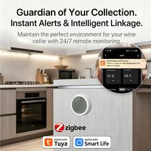 RSH Tuya ZigBee Smart Temperature And Humidity Sensor With LED Screen Display, Compatible For Alexa Assistant Voice Control, Home Automation Settings, Suitable For Rooms,Offices,Warehouses, Bedroom, Ete(Zigbee Version Need Zigbee Hub&Gateway!!!) - RSH-hS03 - View 8