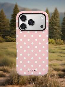 GIIPPA 1 pieza Funda de teléfono con diseño de patrón de lunares blancos sobre fondo rosa, compatible con Phone 17 Pro Max, Phone 16 Pro Max, 15 Pro Max, 14 Pro Max, funda de teléfono de moda de alta gama estilo coreano divertido, compatible con 11/12/13/14/15/16 Pro Max Plus, diseño elegante adecuado para hombres y mujeres, ¡regalo perfecto para novia en Navidad, Día de San Valentín, Pascua, temporada de bodas y cumpleaños! - Multicolor - Ver 7
