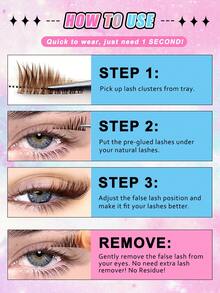 10 Pairs Brown Half-Length False Eyelashes, No Glue And Makeup Remover Needed, Transparent Band Cat Eye False Eyelashes, Natural Self-Adhesive False Eyelashes, Pre-Glued False Eyelashes, Reusable Self-Adhesive False Eyelashes, Lightweight Glue-Free False Eyelashes, Faux Mink False Eyelashes, Waterproof, No Glue Natural Strip False Eyelashes, 3/4 Corner False Eyelashes - Brown - View 7