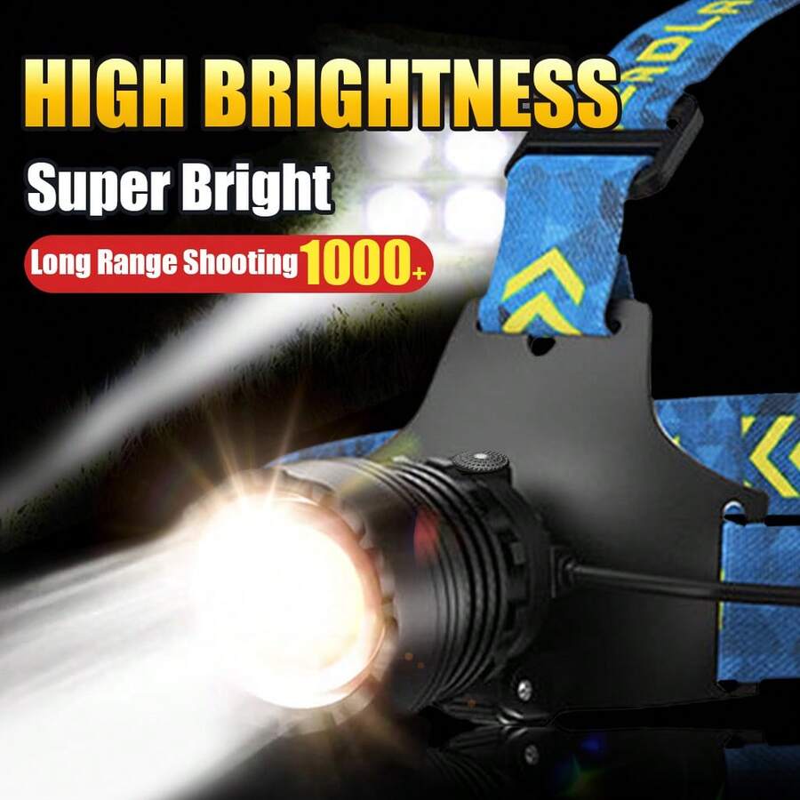 1個超亮長距離4 LED頭燈,戶外釣魚頭燈 - T02-4 - 查看 1