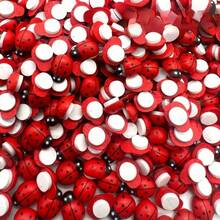100Pcs Mini Red Ladybug Stickers, Cute Self-Adhesive Reusable Insect Decals, Cartoon DIY Craft Embellishments For Scrapbooking, Card Making, Garden Fairy Decor, Home & Room Decoration Supplies - One Size Fits All - View 2
