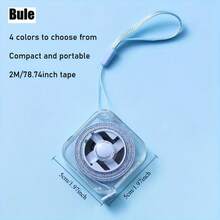 1PC, 2m/6ft Cute Mini Soft Tape Measure, Portable Retractable Locking Mechanism And Clear Cm/Inch Scale - Suitable For Tailoring, Home And Other Item Measurement - Durable And Easy To Store, Wipeable Transparent Shell And Hanging Ring - Multicolor - View 9