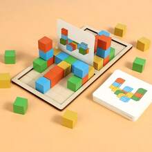 Battle Blocks Game, 1 Set Boxed Wooden 2-Player Free DIY Creative Number Shape Educational Desktop Toy, Double-Sided Stepped Challenge Cards, Supports Number Array Reasoning And 3D Spatial Scene Assembly Dual Gameplay, Cultivates Children's Spatial Imagination And Creativity, Comprehensive Intellectual Development, Parent-Child Interaction, Classroom Teaching First Choice, Birthday, Halloween, Christmas Gift For Girls And Boys - Multicolor - View 6