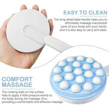 背部乳液塗抹器按摩器 手持式 易抓握 使用方便 適用於背部、腿部與足部 防曬乳、乳液與沐浴露 長柄洗澡刷 易用手動出液式 - A - 查看 2