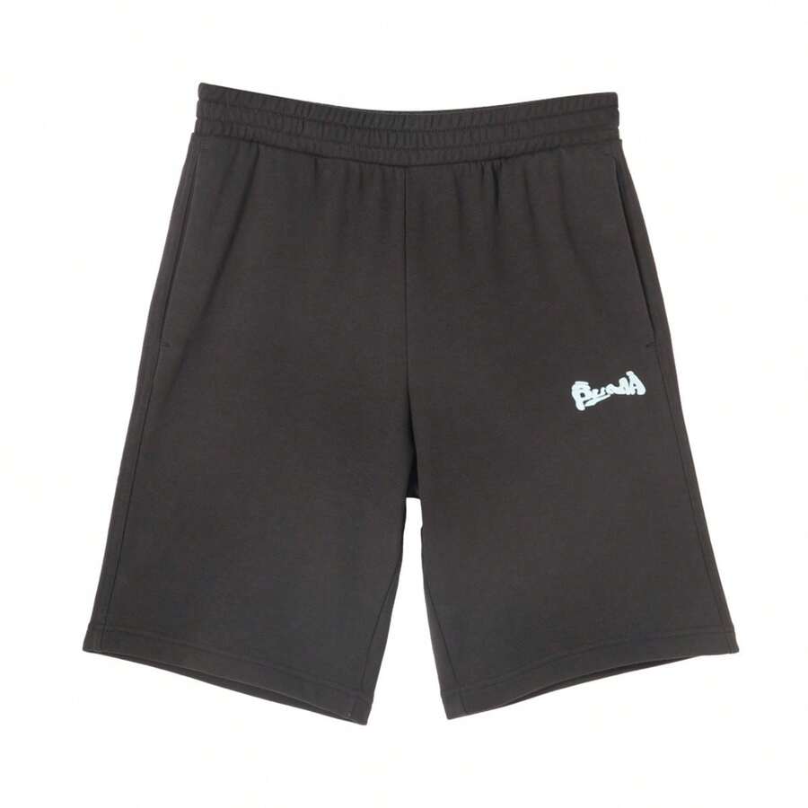 Puma Celana Pendek Bermuda Unisex Musim Semi/Panas, Celana Pendek Kasual Lurus untuk Latihan Kebugaran 62803901 - Hitam - View 1