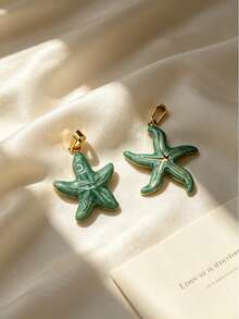Multi-Style Korean Gentle Beach Style Stainless Steel Starfish DIY Pendant, Skin-Friendly And Sweat-Resistant, Multi-Color Gold-Edged Starfish, Detachable Multi-Layer Layering, Graduation Commemoration, Flower & Music Festival, Pool Leisure, Coastal Photography, Short Town Trip Accessory - Multicolor - View 4