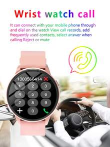 New Smart Watch, Round Full Touch Screen, Sports Smart Watch With Message Notification, Supports Sleep Monitoring And Step Counting Function, Compatible With IOS And Android Phones, Smart Fitness Band Watch, Suitable As A Gift For Female Friends And Men, Great Choice For Birthday Gift, Battery Capacity 180mAh - View 5