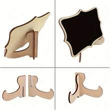 30Pcs/15set Food Small Blackboard Sign, With Column Bracket, Wedding Sign, Small Blackboard, Food Sign, Seat Card, Information Board, Message Board Wooden Craftsmanship, Party Supplies And Event Decoration - 30 Pieces/15 Sets - View 10