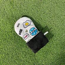 Cute Fried Egg & Colorful Egg Embroidered Golf Club Headcover, Fresh Healing Art Style, Golf Accessory - White - View 4