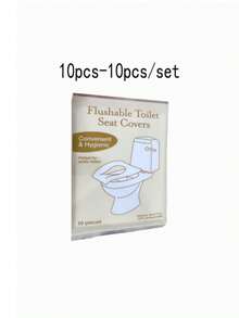 1/10/50pcs, 10pcs/Pack Disposable Toilet Seat Covers, Water-Soluble Portable Toilet Seat Covers, Portable Travel And Business Toilet Seat Covers, Essential Accessories For Airplane Travel And Camping, Bathroom Supplies, Bathroom Accessories - Multicolor - View 11
