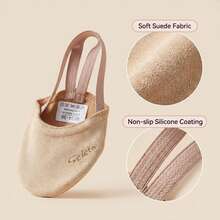 Skin-Tone Artistic Gymnastics Socks, Suede Velvet Half-Foot Professional Training Wear-Resistant Soft Sole Ballet New Style - Apricot - View 3