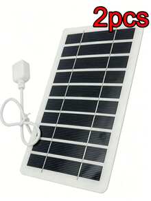 2/1pc Outdoor Travel Mini Solar Panel Charger 2W 5V USB Output, Lightweight Portable Solar Power Charging Panel For Camping Hiking Picnic RV Small Devices - Solar Whiteboard - View 14